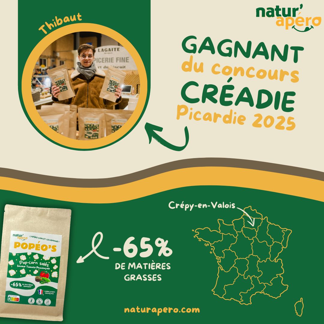 🏆 Natur’Apéro remporte le Prix Créadie Picardie 2025 – Catégorie Jeune Entrepreneur !